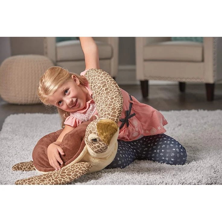 Wild Republic 19332 Jumbo Plüsch Schildkröte, großes Kuscheltier, Plüschtier, Cuddlekins, 76 cm – Bild 5