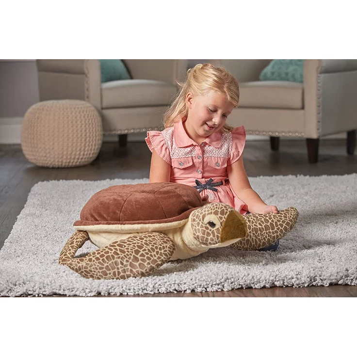 Wild Republic 19332 Jumbo Plüsch Schildkröte, großes Kuscheltier, Plüschtier, Cuddlekins, 76 cm – Bild 3
