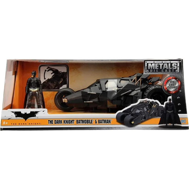 Batman The Dark Knight Diecast Modell 1/24 2008 Batmobile mit Figur