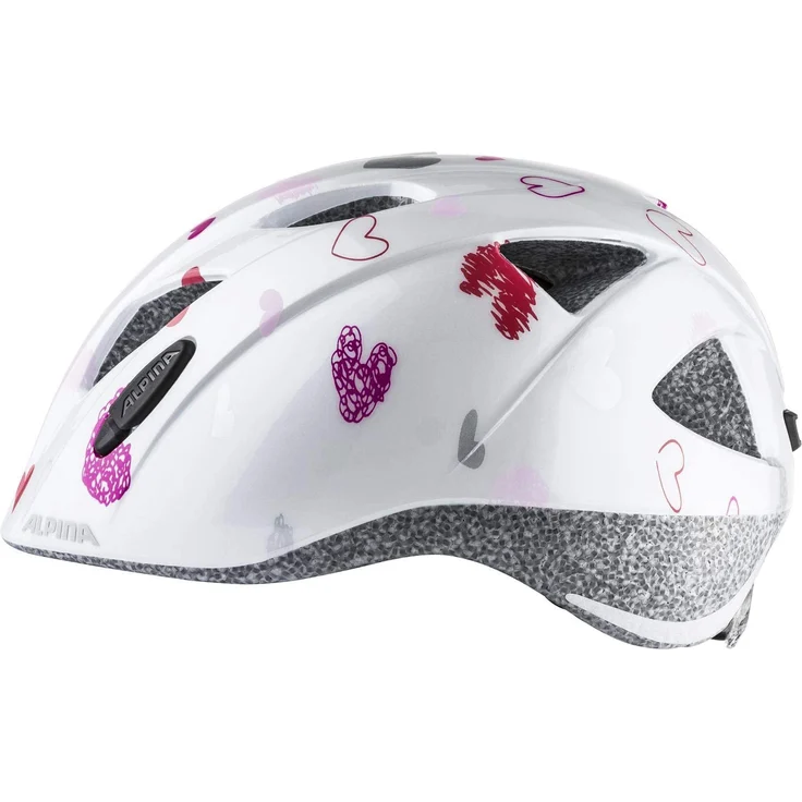 Alpina Ximo Kinder Fahrradhelm, white hearts 49-54 cm – Bild 3