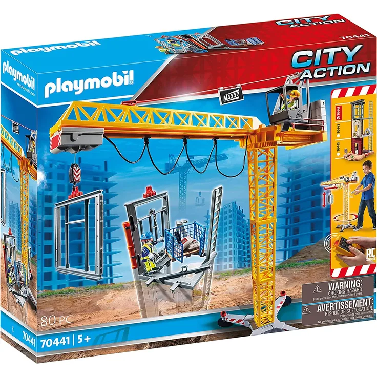 Playmobil 70441 - City Action - RC-Baukran mit Bauteil