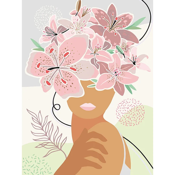 Ravensburger 20275 - CreArt, Malen nach Zahlen, Flowers on my Mind, 30x40cm, Malset – Bild 2