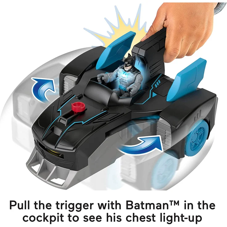 Fisher-Price GWT24 - Imaginext DC Super Friends Bat-Tech Batmobil und Batman, Spielzeug ab 3 bis 8 Jahren – Bild 4