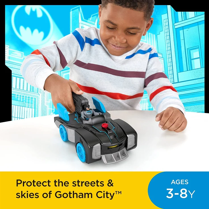 Fisher-Price GWT24 - Imaginext DC Super Friends Bat-Tech Batmobil und Batman, Spielzeug ab 3 bis 8 Jahren – Bild 2