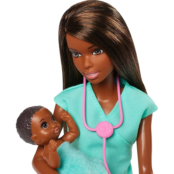 Barbie GKH24 - Kinderärztin Puppe (brünett) und Spielset mit Zubehörteilen, Spielzeug ab 3 Jahren – Bild 5