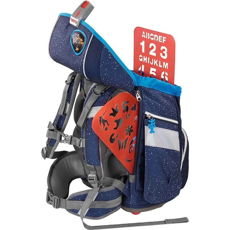 Step by Step 2in1 Plus 'Sky Rocket Rico' Schulranzen-Set, 6tlg., 19 Liter Volumen, Schulranzen und Schulrucksack in einem, reflektierend, blau – Bild 6