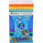 alldoro 67151 Push & Play Würfelspiel mit Zahlen und Farben, Pop it Brettspiel, Blasen Spiel, Bubble Push Toy, Fingerspielzeug für Stressabbau, für Kinder & Erwachsene, ca. 32,5 x 19 cm, Regenbogen