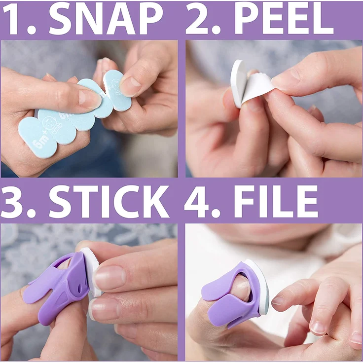 Baby Nails - Nagelpflege für Babys I Handfreies Babypflege-Set für Neugeborene ab 0 Monate I Geschenkidee für werdende Mütter I Standard Pack – 15 Einwegfeilen – Bild 8