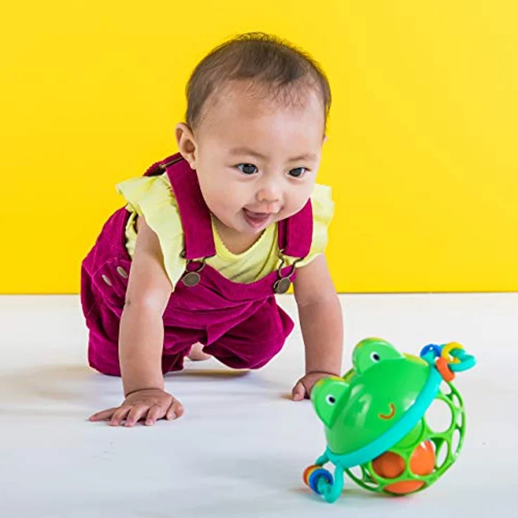 Bright Starts, Oball Greifball mit Glockenball, Greifring und Schiebekugeln im flexiblen, leicht greifbaren Design – Bild 4