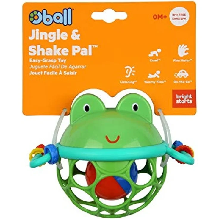 Bright Starts, Oball Greifball mit Glockenball, Greifring und Schiebekugeln im flexiblen, leicht greifbaren Design – Bild 6