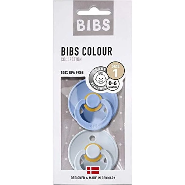 BIBS Schnuller 2er Pack Größe 1 in Sky blue/Baby blue – Bild 2