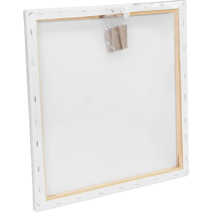 Idena 60010 - Keilrahmen mit Leinwand aus 100% Baumwolle, 380 g/m², FSC zertifiziert, für Öl- und Acrylfarben, ca. 50 x 60 cm, weiß – Bild 3