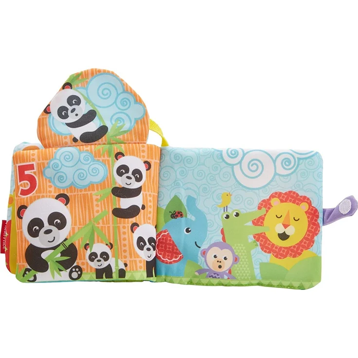 Fisher-Price FGJ40 - Kleines Spielbuch weiches Baby Buch, inkl. 1 abnehmbares Spielzeug, Babyspielzeug ab der Geburt – Bild 8