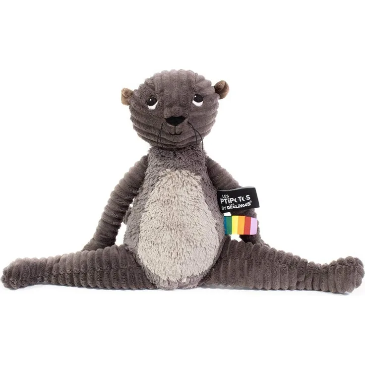 Les Deglingos kuscheltier Otter grau 39 cm