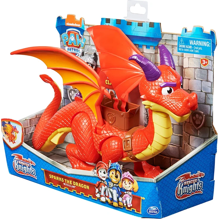 PAW Patrol Rescue Knights Sparks the Dragon mit Flügeln und der Welpen-Actionfigur Claw Kinderspielzeug 3 Jahr(e) Mehrfarbig – Bild 10