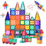 Magnetische Bausteine 100Pcs für Kinder ab 3+ Jahre Starke Magnet Montessori Spielzeug Kinder Das ideale STEM-Lernspielzeug-Geschenk zur Förderung der Kreativität für Jungen Mädchen (100 pcs) - Preisvergleich