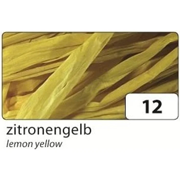 folia Raffia-Naturbast, 50 g, zitronengelb – Bild 3