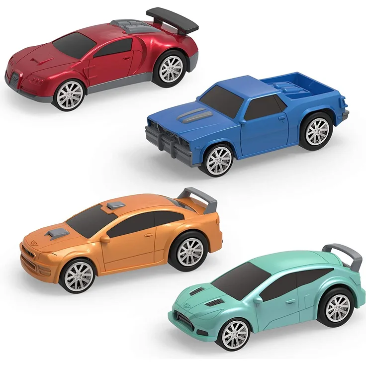 Driven - Turbocharge Aufzieh-Fahrzeuge - 4-er Set