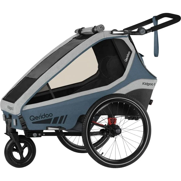 Qeridoo 'Kidgoo 1' Fahrradanhänger 2022, Navy Blue, 1-Sitzer – Bild 1