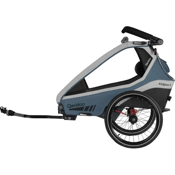 Qeridoo 'Kidgoo 1' Fahrradanhänger 2022, Navy Blue, 1-Sitzer – Bild 3