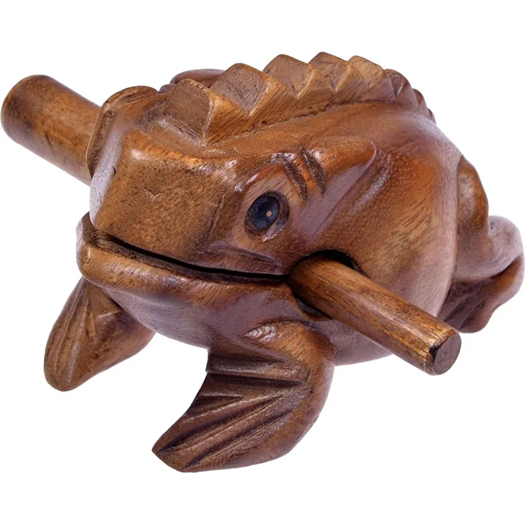 Klangfrosch Gr. 1 - 5 cm - Klangtier - Musik-/Percussion-Instrument aus Holz