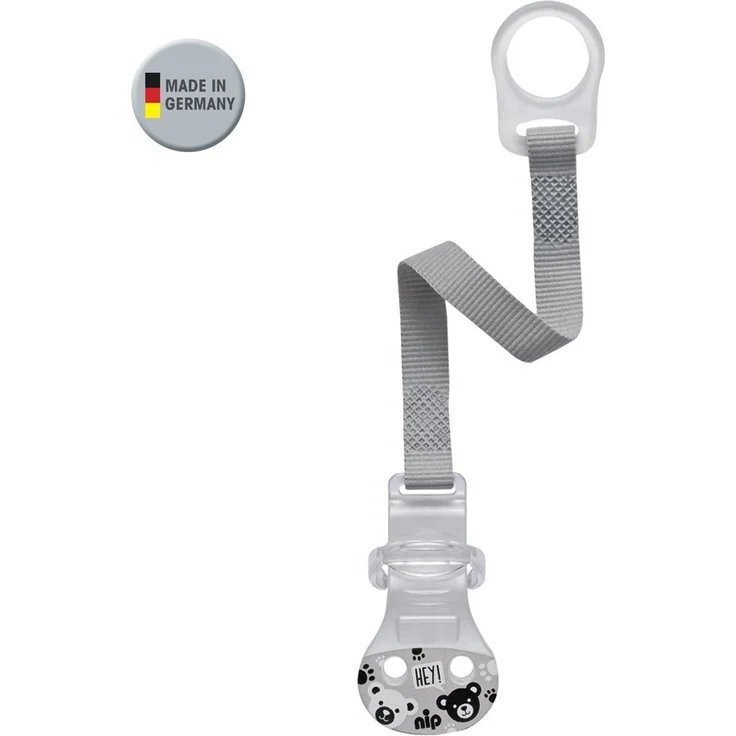nip Schnullerband mit Ring // 2-er Set Boy // Komfort-Verschluss für alle Schnuller ohne Ring // NEU Befestigungsring aus flexiblem Silikon // made in Germany – Bild 3