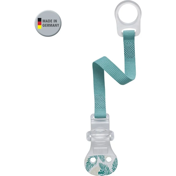 nip Schnullerband mit Ring // 2-er Set Boy // Komfort-Verschluss für alle Schnuller ohne Ring // NEU Befestigungsring aus flexiblem Silikon // made in Germany – Bild 2
