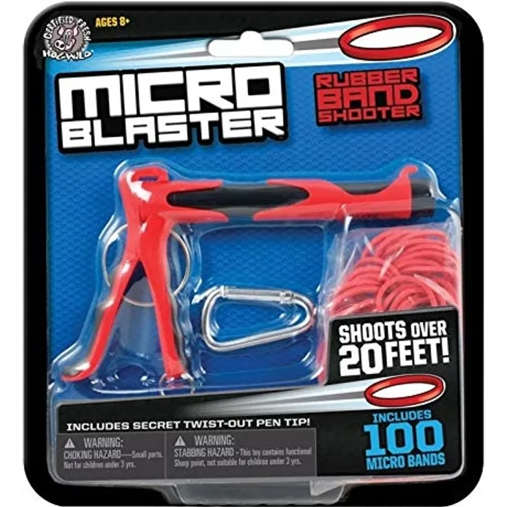 Leif - Gummiband Schleuder Micro Blaster mit Kuli-Funktion