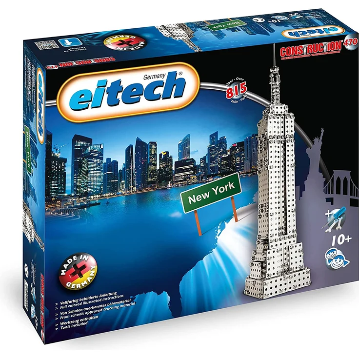 Eitech 00470 00470-Metallbaukasten-Empire State Building Set, 815-teilig, Multi Color – Bild 2