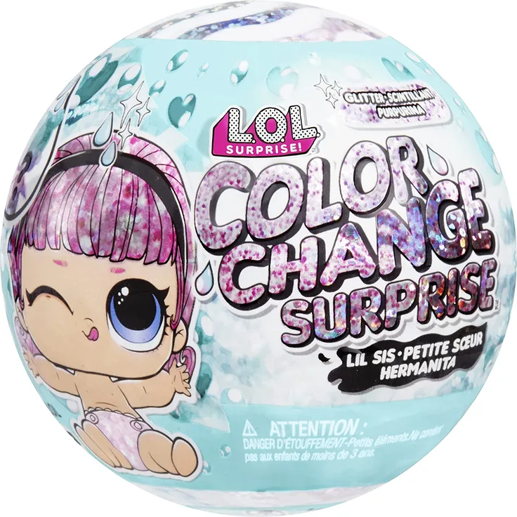 L. O. L. Surprise Glitter Color Change Lil Sisters, sortiert, 1 Stück, zufällige Auswahl