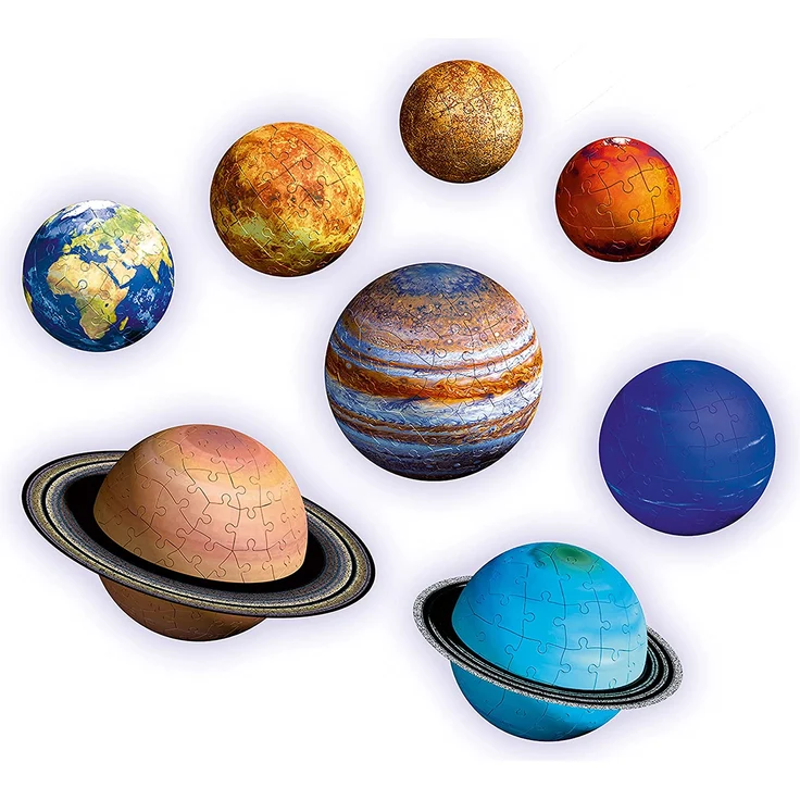 Ravensburger 3D Puzzle Planetensystem für Kinder ab 6 Jahren - 8 Puzzleball-Planeten als Sonnensystem Modell mit Poster - Modellbau ganz ohne Kleben – Bild 2