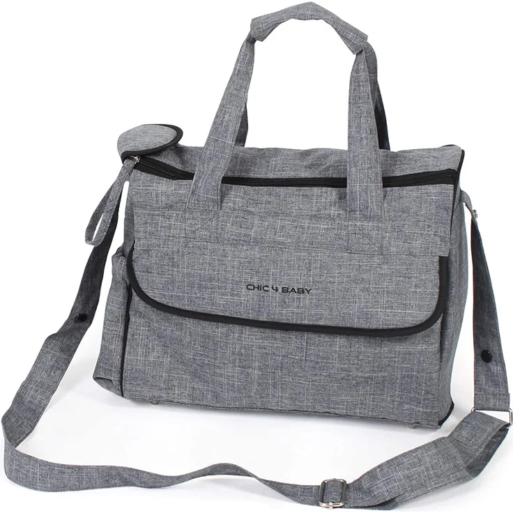 CHIC 4 BABY 415 34 Wickeltasche Komfort, Jeans grey, grau