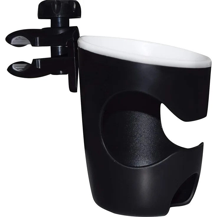 HiTS4KiDS KIKFZ800 Getränkehalter für Kinderwagen Buggy Fahrrad, Universal Flaschenhalter Cupholder für Trinkflaschen Nuckelflaschen Babyflasche Kaffeebecher, schwarz