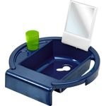 Rotho Babydesign Kinderwaschbecken Kiddy Wash, Zum Anbringen am Badewannenrand, 38,7 x 38,2 x 10 cm, Blau, 20034025501
