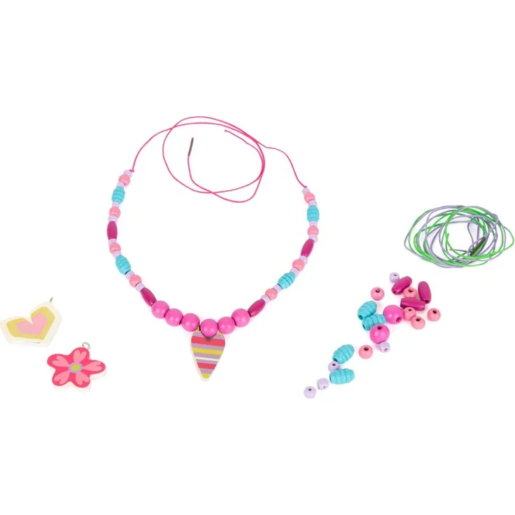 small foot 11726 - Fädelperlen-Set, Bastelset kompakt, pink-bunt – Bild 3