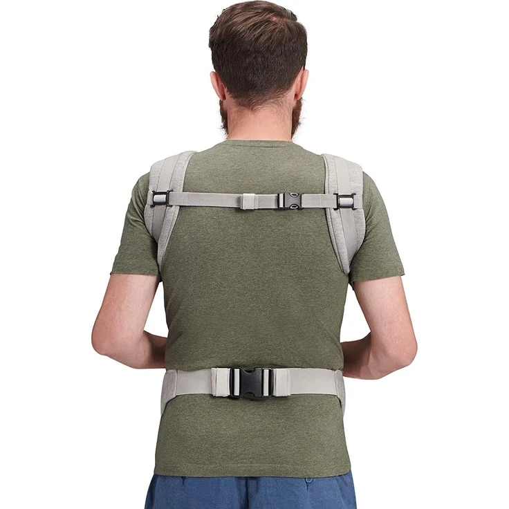 Kinderkraft Babytrage MILO, Rückentrage, Bauchtrage für Säuglinge und Kleinkinder, Baby Carrier, Kindertrage, Ergonomisch, aus Baumwolle, Leichte Konstruktion, ab 3 Monate bis 20 kg, Grau – Bild 8