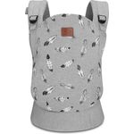 Kinderkraft Babytrage MILO, Rückentrage, Bauchtrage für Säuglinge und Kleinkinder, Baby Carrier, Kindertrage, Ergonomisch, aus Baumwolle, Leichte Konstruktion, ab 3 Monate bis 20 kg, Grau