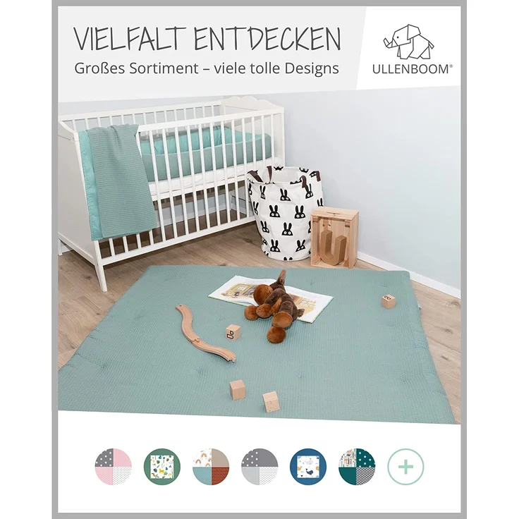 ULLENBOOM ® Einschlagdecke Babyschale, Für Winter geeignet, Salbeigrün (Made in EU) - Babydecke für Autositz (z. B. Maxi Cosi ®) oder Kinderwagen, ideale Decke für Babys – Bild 7