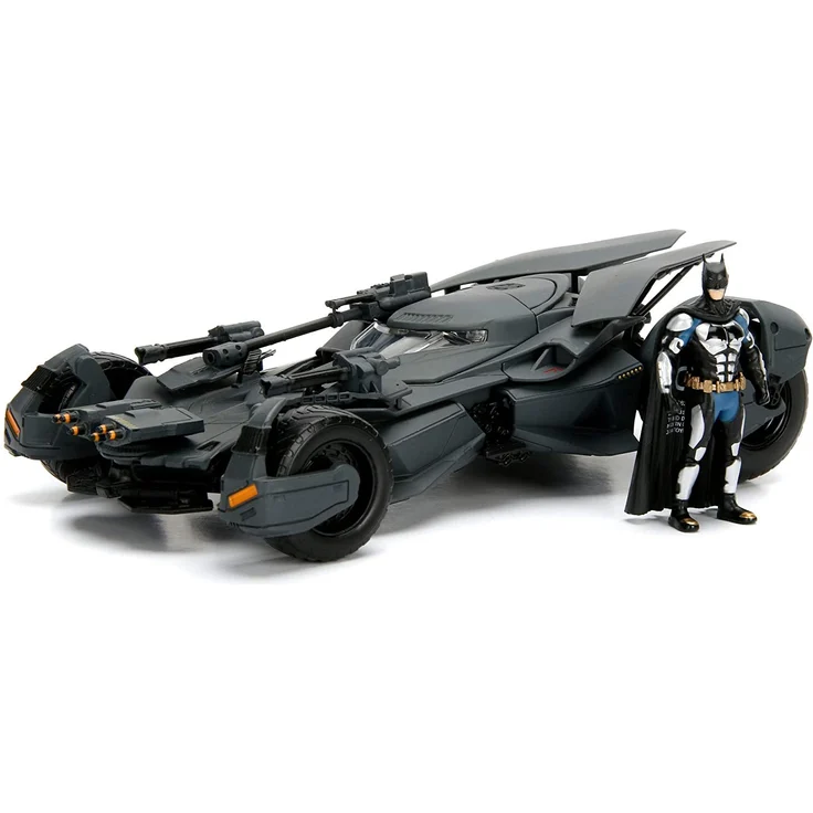 Jada Toys 253215000 Justice League Batmobil, Spielzeugauto, Modellauto, Die-cast, zu öffnende Türen, inkl. Batman Figur, Maßstab 1:24, schwarz, Talla Única – Bild 11