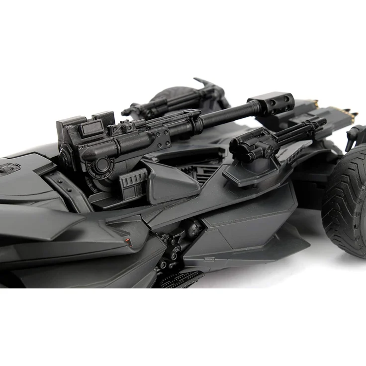 Jada Toys 253215000 Justice League Batmobil, Spielzeugauto, Modellauto, Die-cast, zu öffnende Türen, inkl. Batman Figur, Maßstab 1:24, schwarz, Talla Única – Bild 4