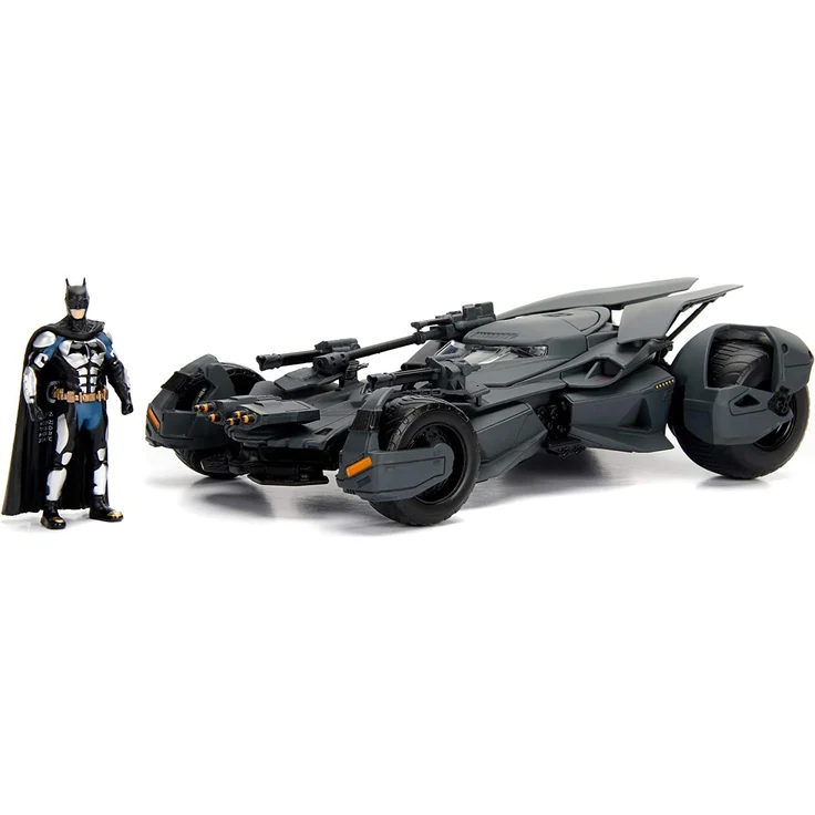 Jada Toys 253215000 Justice League Batmobil, Spielzeugauto, Modellauto, Die-cast, zu öffnende Türen, inkl. Batman Figur, Maßstab 1:24, schwarz, Talla Única – Bild 12