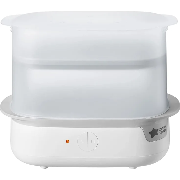Tommee Tippee Advanced Elektrischer Sterilisator Super-Steam für bis zu 6 Babyfläschchen, Chemikalienfrei, Weiß