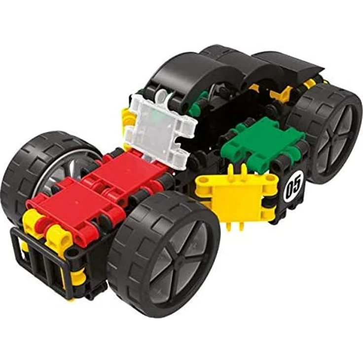 CLICS Konstruktionsspielzeug für Kinder ab 3 Jahre, kreatives Lernspielzeug im 750 Teile Set, Bausteine für Mädchen und Jungen, Montessori STEM-Spielzeug, Box mit Rollen 25 in 1, – Bild 4