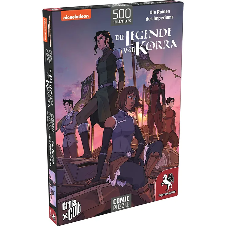 Pegasus Spiele 76007G - Puzzle: Die Legende von Korra (Die Ruinen des Imperiums), 500 Teile