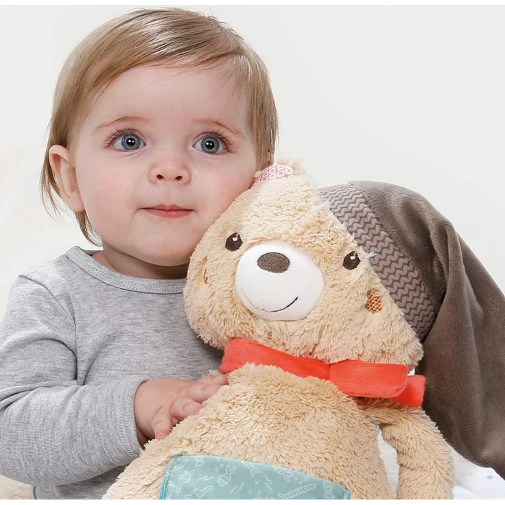 Fehn 060232 Kuscheltier Bär XL – Großes Stofftier zum Greifen, Fühlen und Knuddeln – Für Babys und Kleinkinder ab 0+ Monaten – Größe: 42 cm – Bild 3