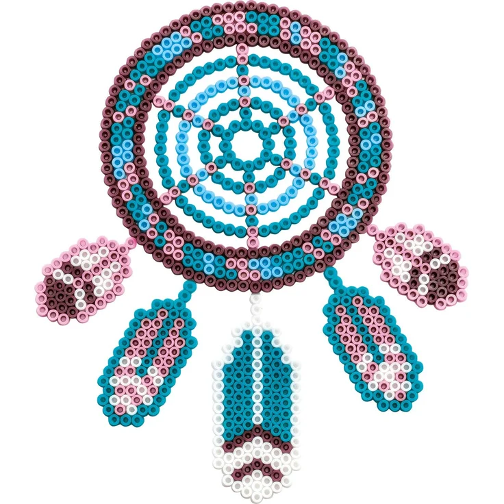 folia 73214 - Bügelperlen Stiftplatten Set Basic groß, 3 transparente Steckplatten für Bügelperlen mit einem Durchmesser von 5 mm, Kreis, Quadrat und Sechseck – Bild 3