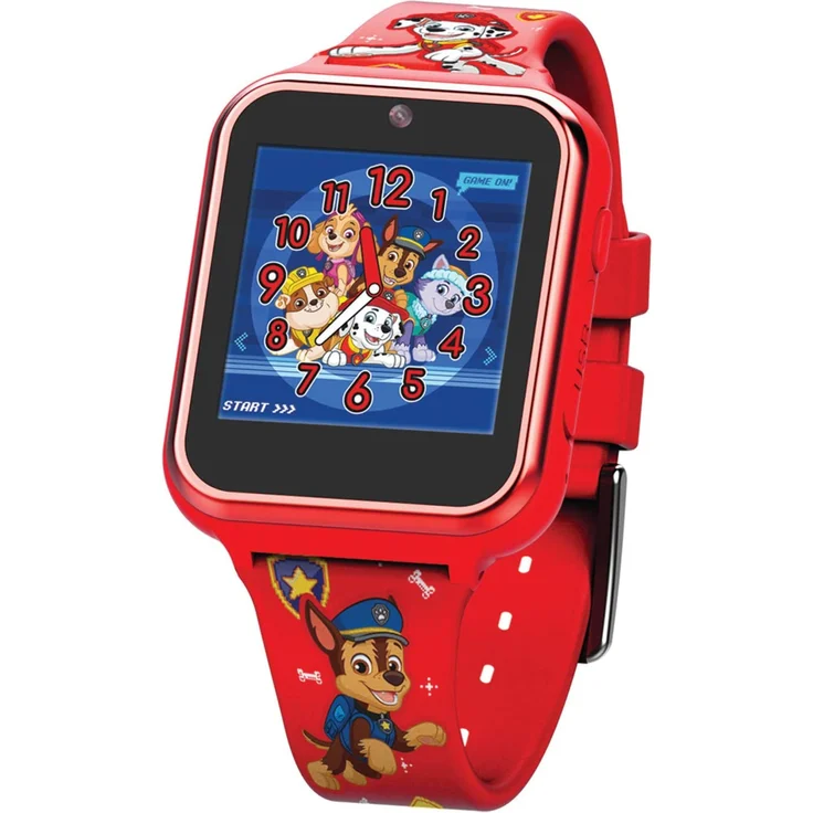 Accutime Kinder Smart Watch Paw Patrol (rot): Selfie Kamera, Foto & Video, Stoppuhr, 6 Spiele, 3 Hintergründe, 10 Ziffer – Bild 1