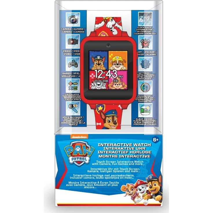 Accutime Kinder Smart Watch Paw Patrol (rot): Selfie Kamera, Foto & Video, Stoppuhr, 6 Spiele, 3 Hintergründe, 10 Ziffer – Bild 8