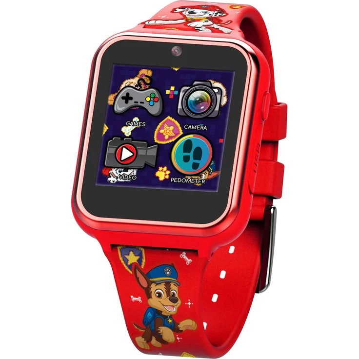 Accutime Kinder Smart Watch Paw Patrol (rot): Selfie Kamera, Foto & Video, Stoppuhr, 6 Spiele, 3 Hintergründe, 10 Ziffer – Bild 3
