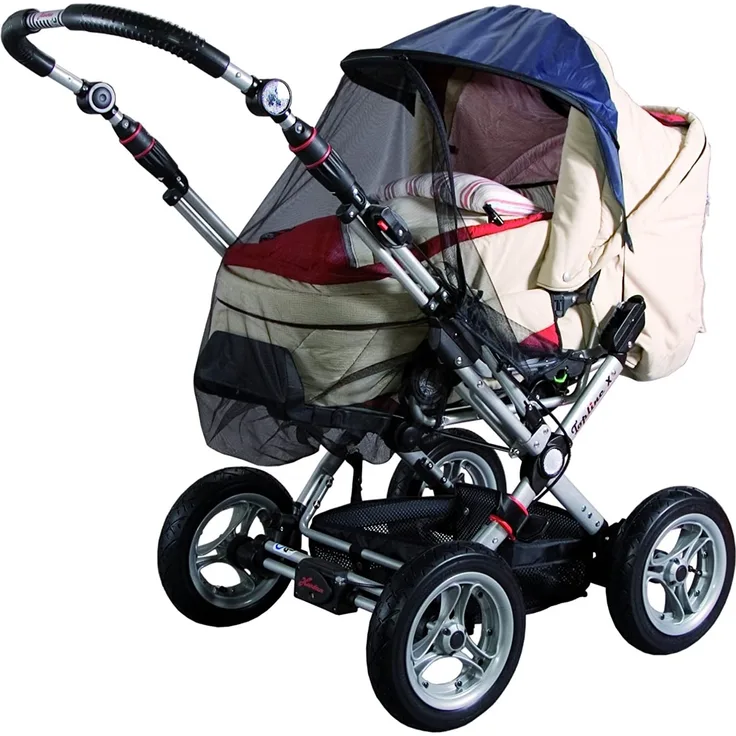 Sunnybaby 19236 - VARIO Sonnendach UPF 50+ mit abnehmbarem Insektenschutz passend für Kinder- und Sportwagen, marine